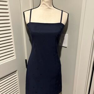 I.N. San Francisco Navy Satin Dress